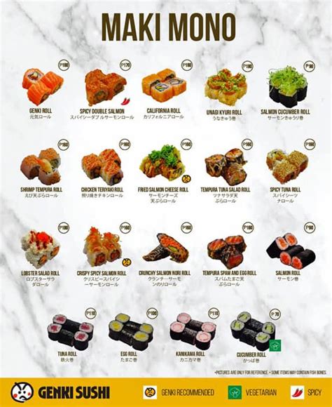 genki sushi menu philippines